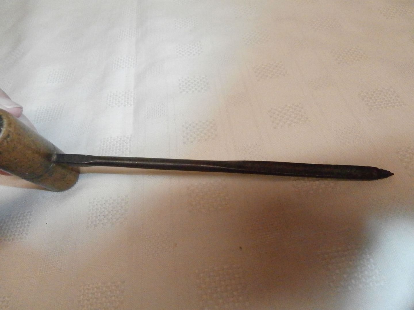 Antique Cheese Testing Tool , Plug , Scoop or Corer Steel With Wooden