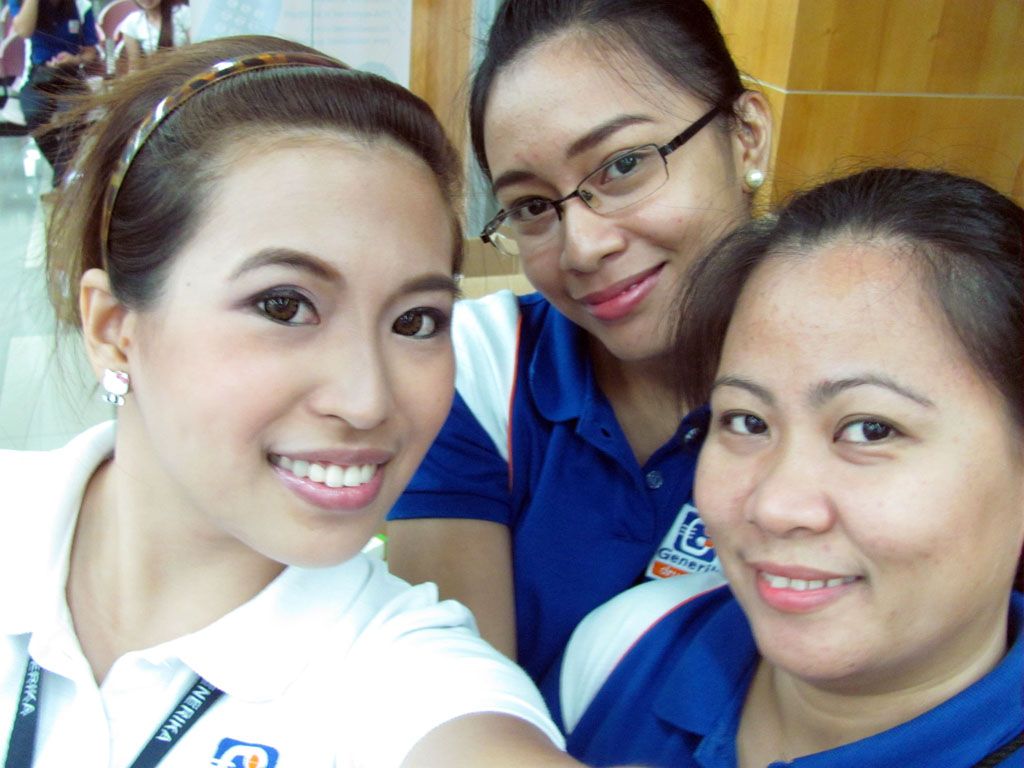 With Niane and Hazel. My skin's so fair here.