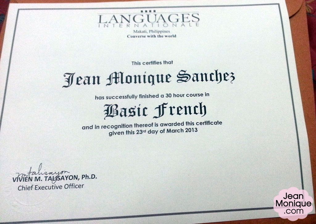 Languages Internationale Certificate - 30 hours Basic French
