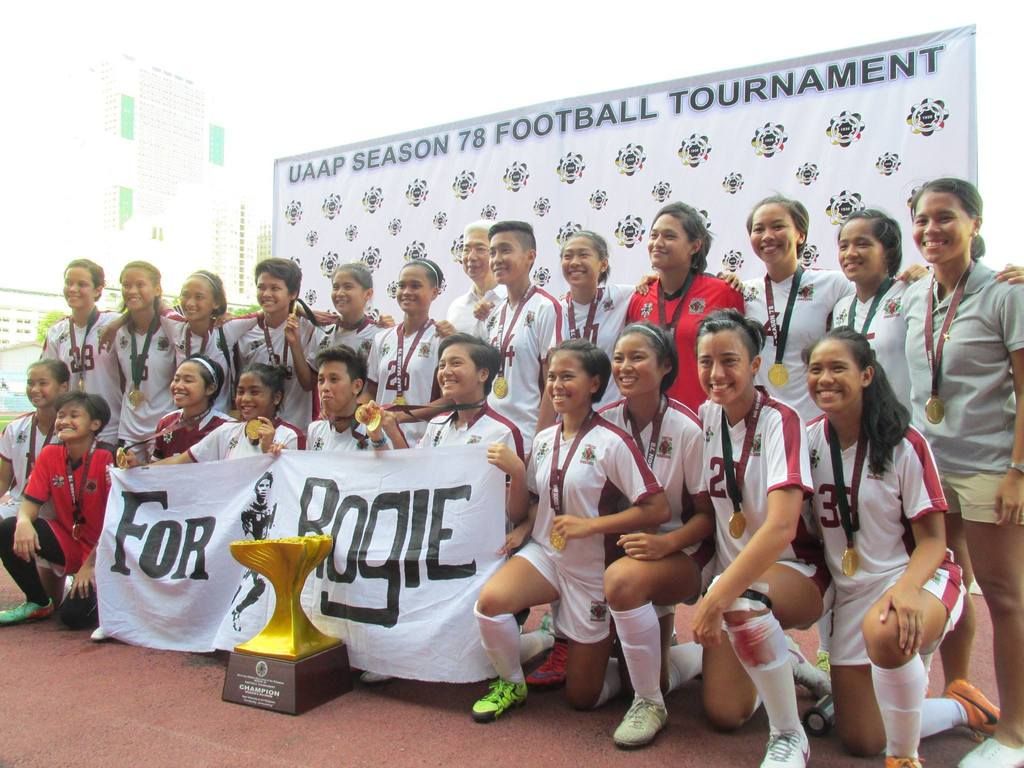 The UP Women's Football Team bagged its first ever UAAP title after beating La Salle, 2-1! #GoalUP #UPFight #ForRogie Photo by David Tristan Yumol