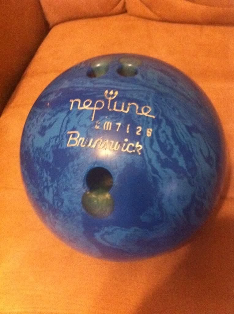 Vintage Bowling Ball Neptune Brunswick CM7126 11.9 lbs eBay