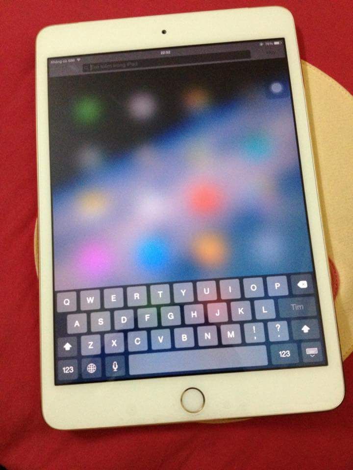 Bán Ipad mini 3,4G,16GB,vàng Champagne bảo hành chính hãng đến 12/2015 - 1