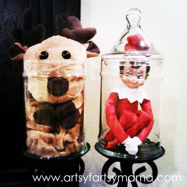 27 Easy Elf on the Shelf Ideas at artsyfartsymama.com #ElfontheShelf #Christmas