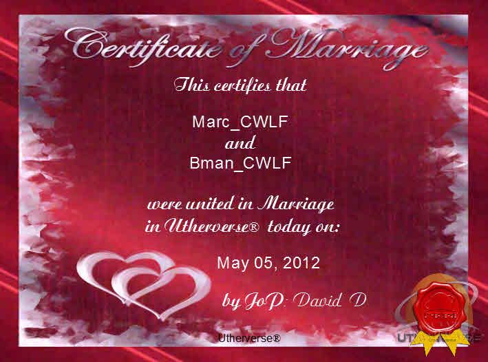 Wedding Cert