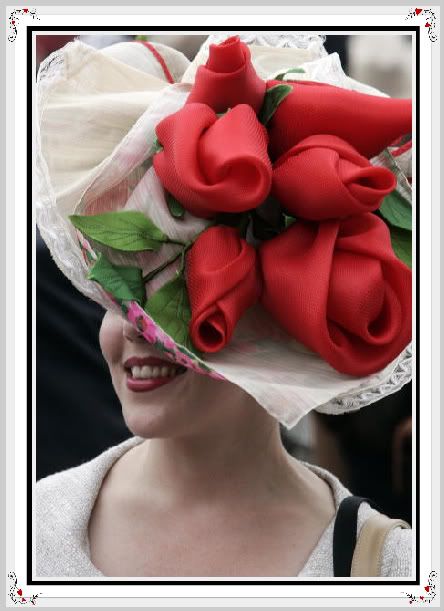 big red rose hat