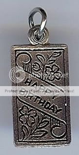VINTAGE STERLING SILVER HAPPY BIRTHDAY CHARM OPENS TO ENAMEL CAKE WITH 