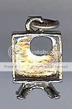 VINTAGE STERLING SILVER FLOOR MODEL TELEVISION CHARM  