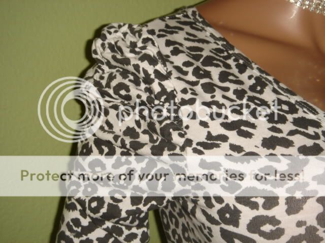   CASUAL ANIMAL PRINT RELAXED BODY HUGGING DRESSY SHIRT TOP S  