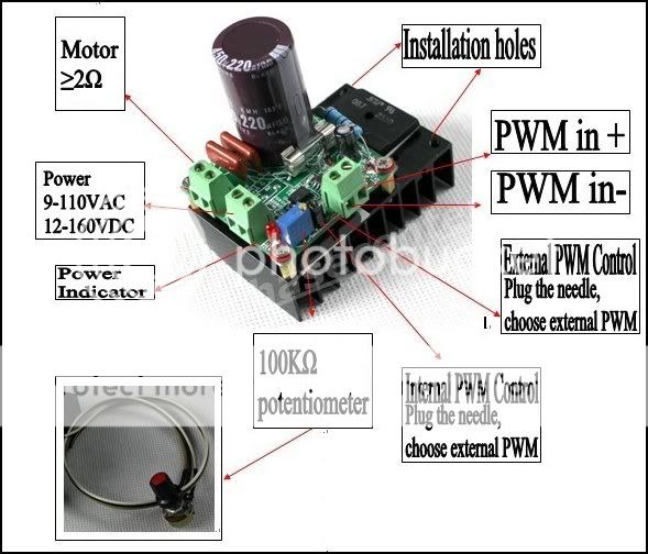 New 12V 24V 48V 110V DC Motor Speed Control PWM MACH3 Speed Control 