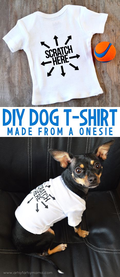 How to make a DIY Dog T-Shirt from a onesie at artsyfartsymama.com