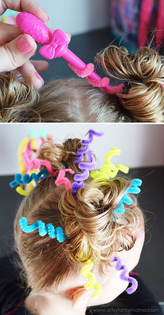 Crazy Hair Day with Lalaloopsy Girls at artsyfartsymama.com #CrazyHairDay
