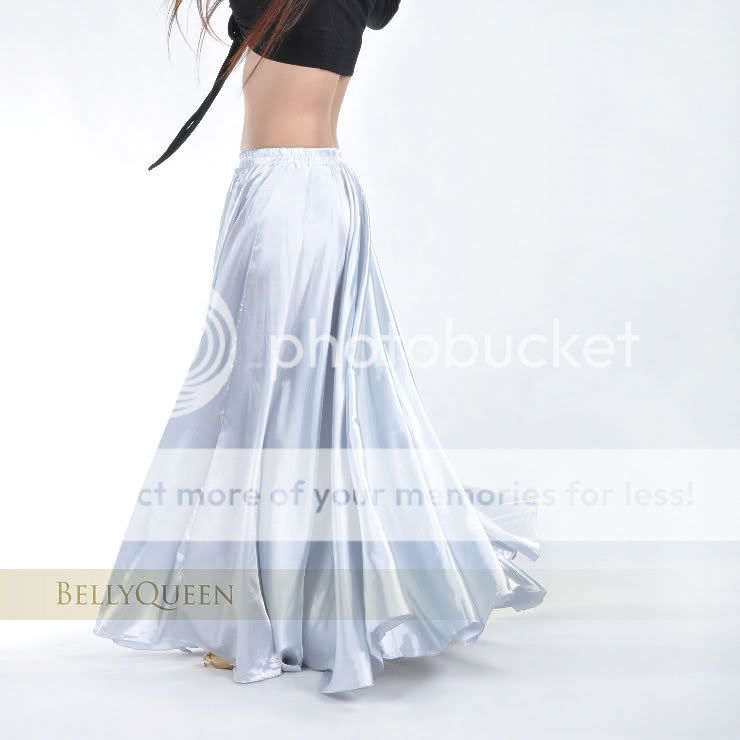 14 color Shining Satin Long Skirt Swing Skirt Belly Dance Costumes | eBay